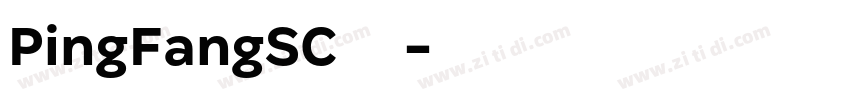 PingFangSC 发布字体转换